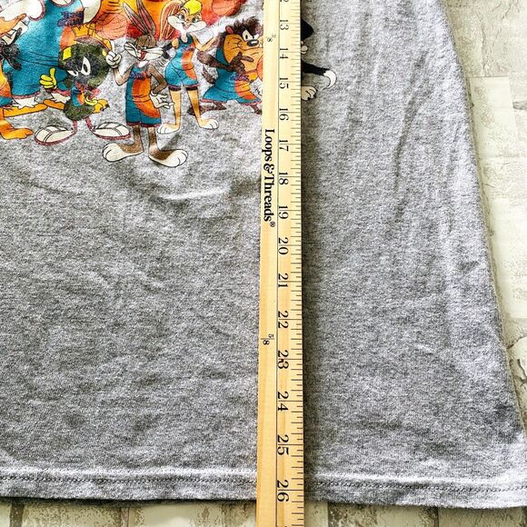 Space Jam Tune Squad Short Sleeve Gray T Shirt (No Sz Tag) - Picture 2 of 4